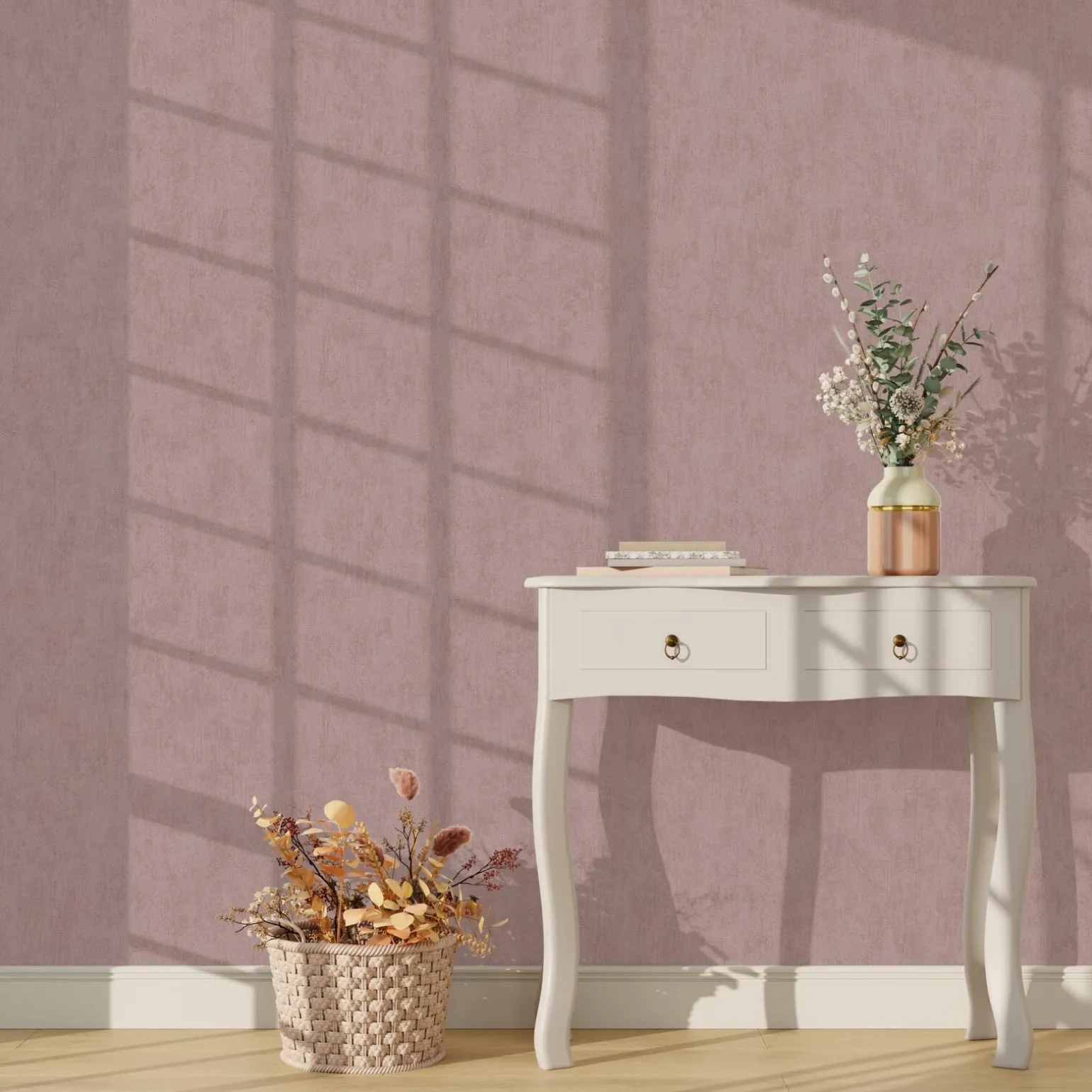 Papier peint intissé SUBLIME coloris bois de rose - 4MURS