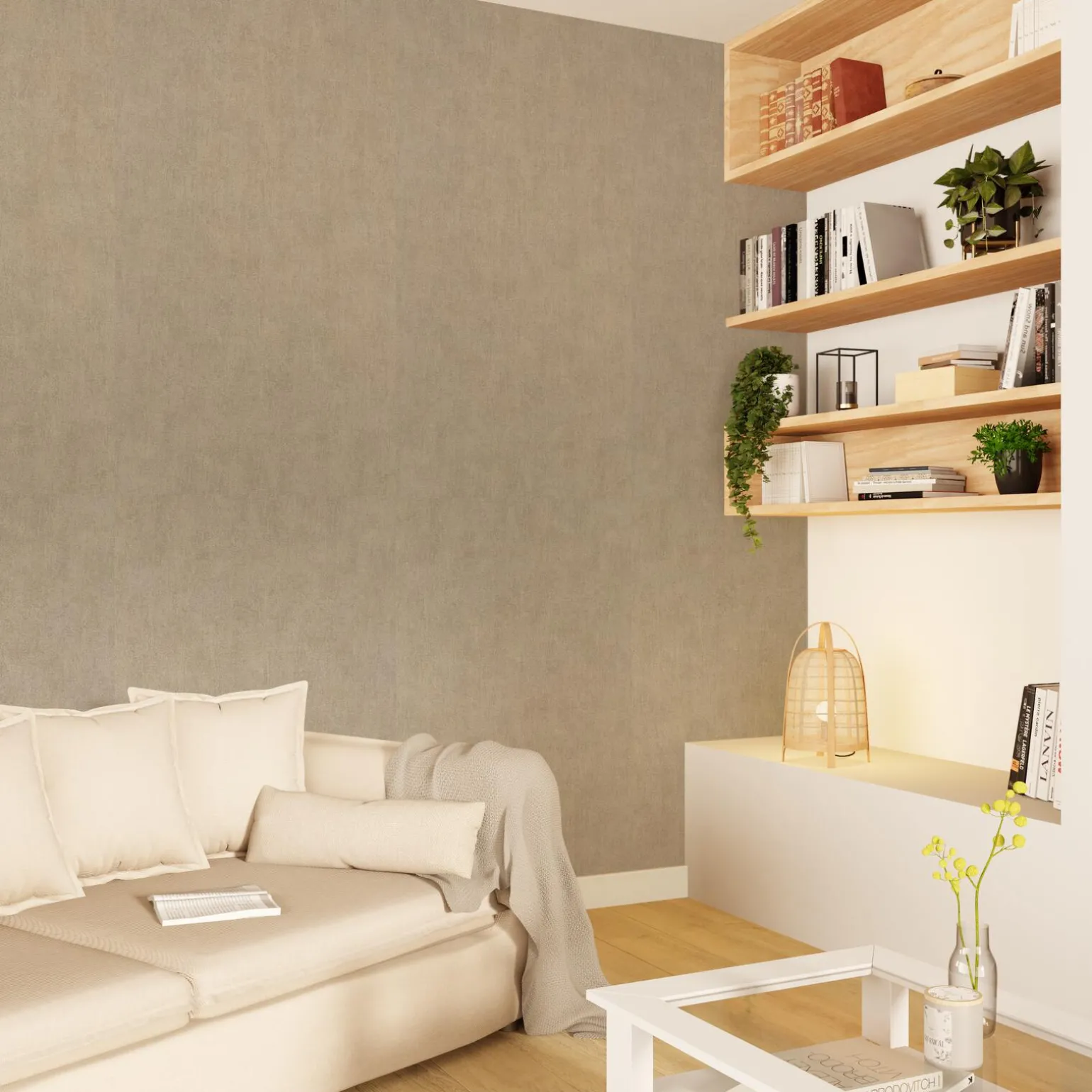 Papier peint intissé SUBLIME coloris taupe - 4MURS