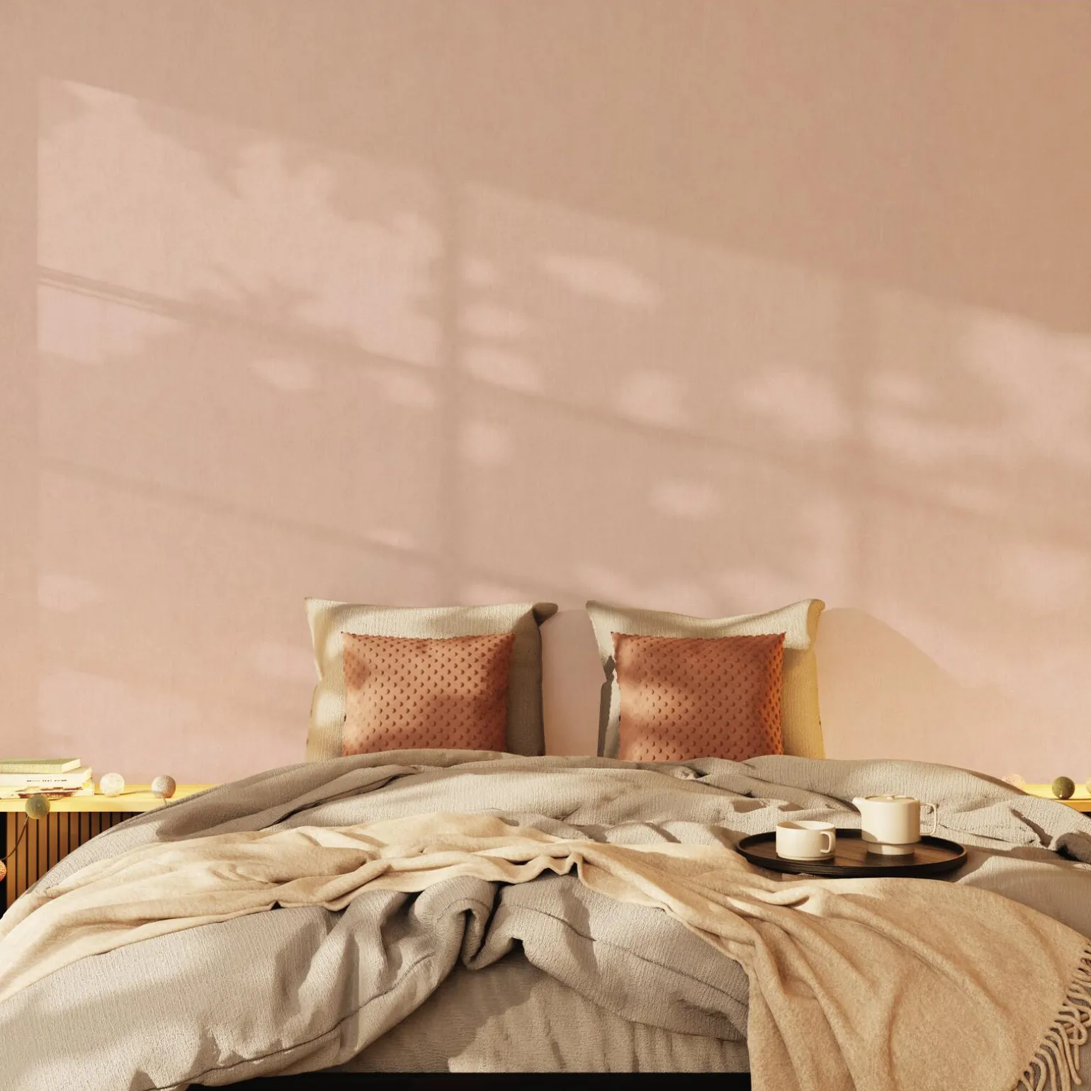 Papier peint intissé SUBLIME coloris rose poudré - 4MURS