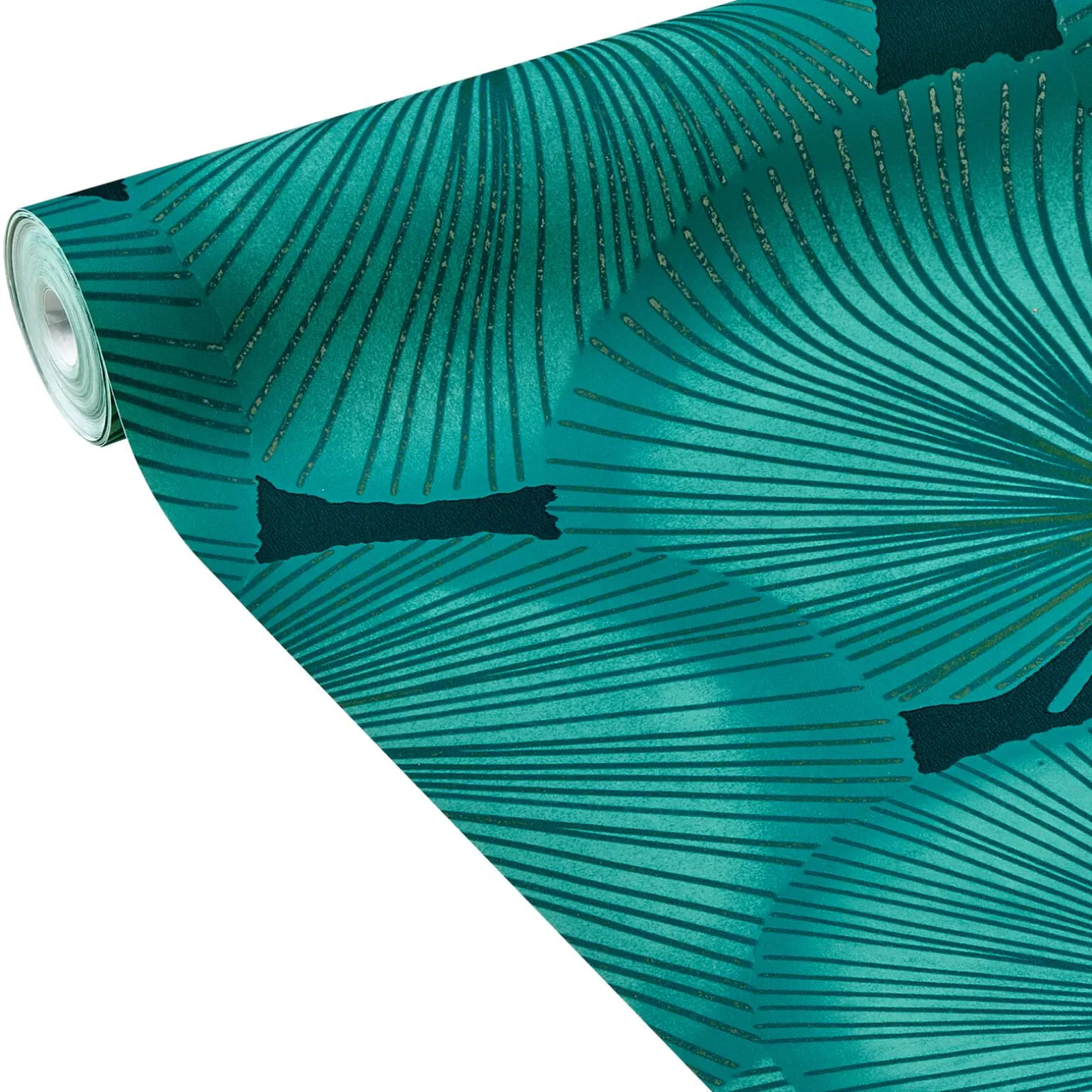 Papier peint intissé TAKAYAMA coloris vert émeraude - 4MURS
