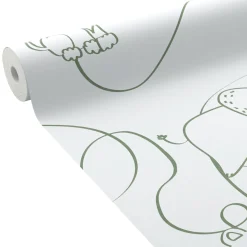 Papier peint intissé TIDIANE coloris vert kaki - 4MURS