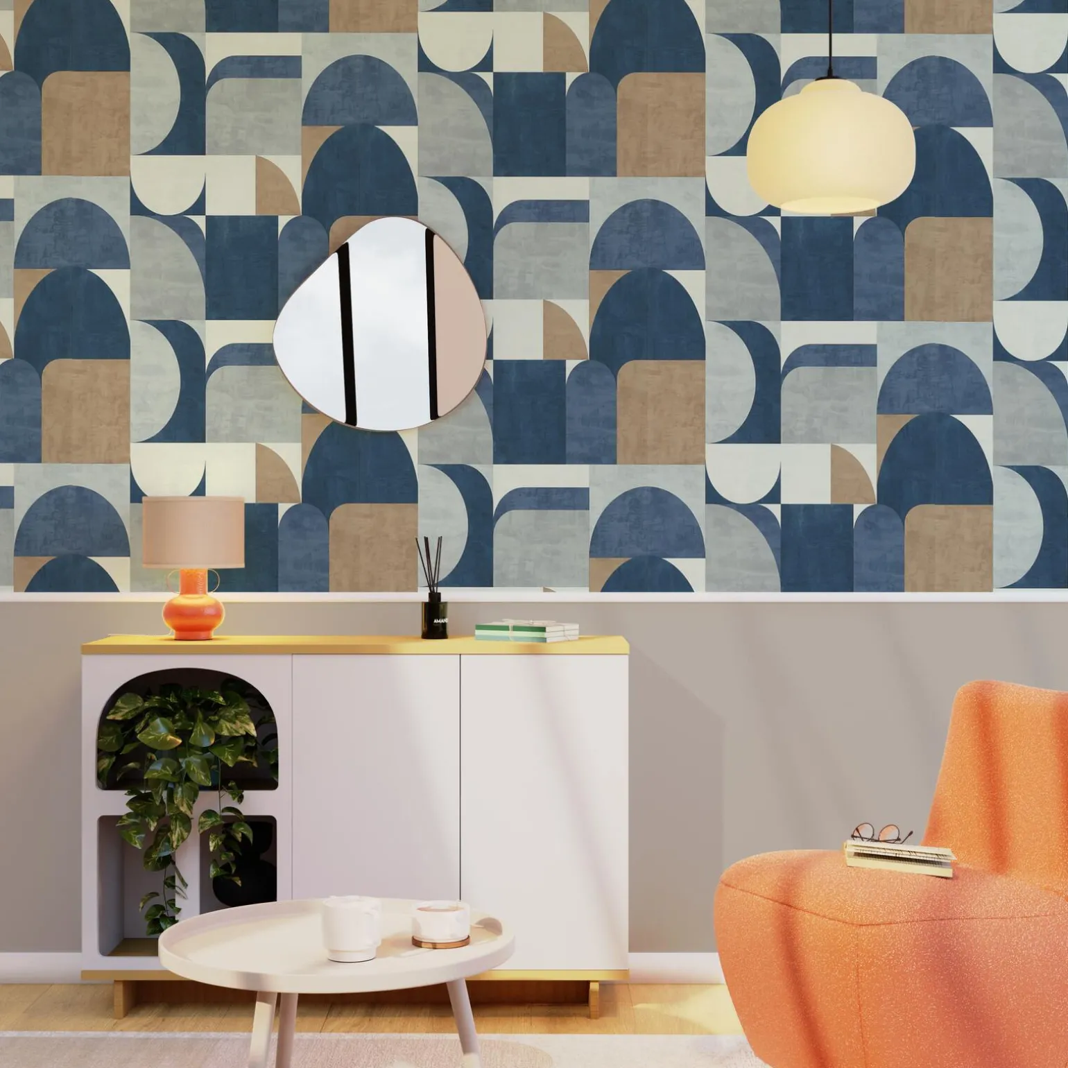 Papier peint intissé VADIM coloris multicolore - 4MURS