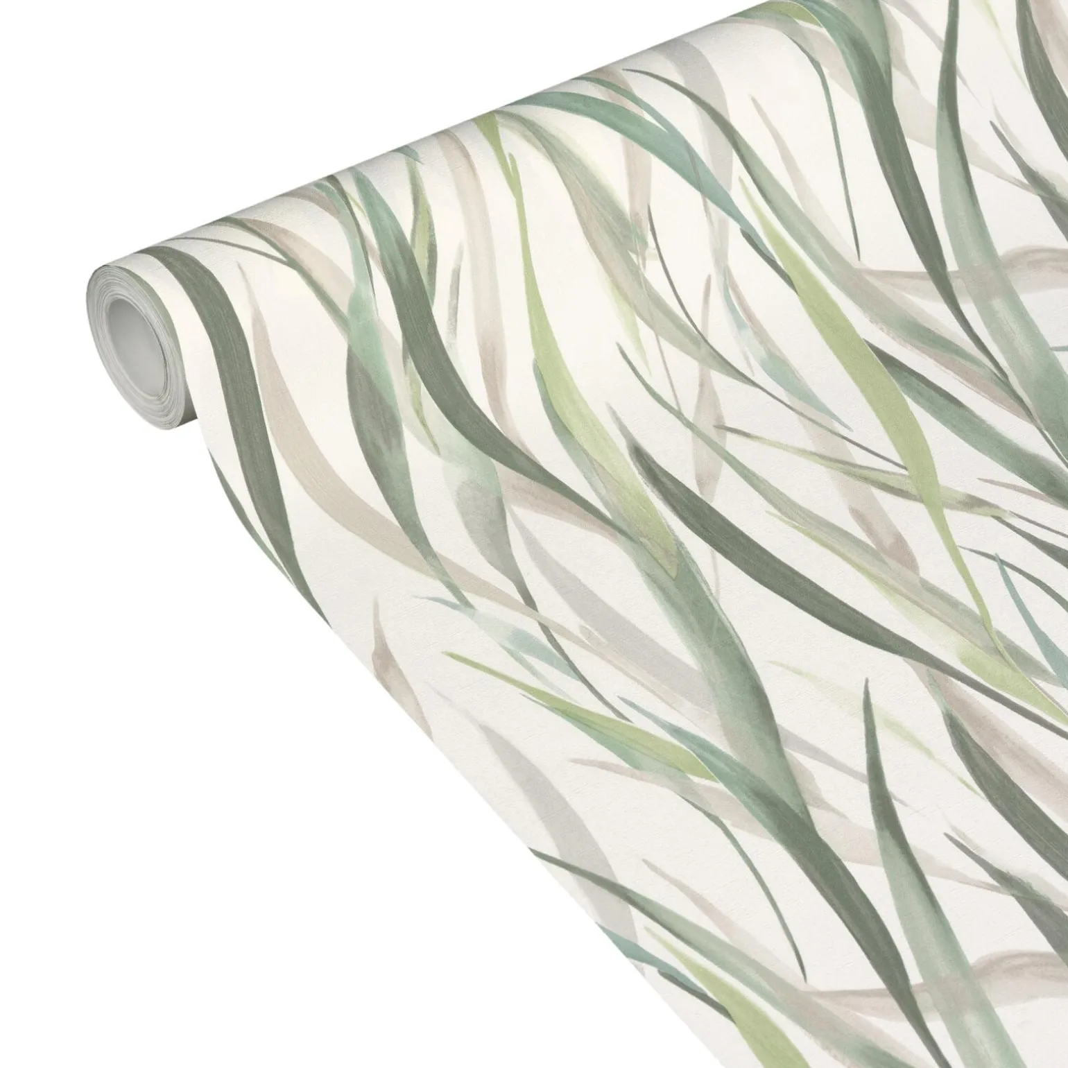 Papier peint intissé VELIA coloris vert et taupe - 4MURS