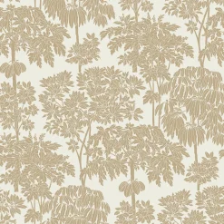 Papier peint intissé YSABEL coloris blanc et doré - 4MURS