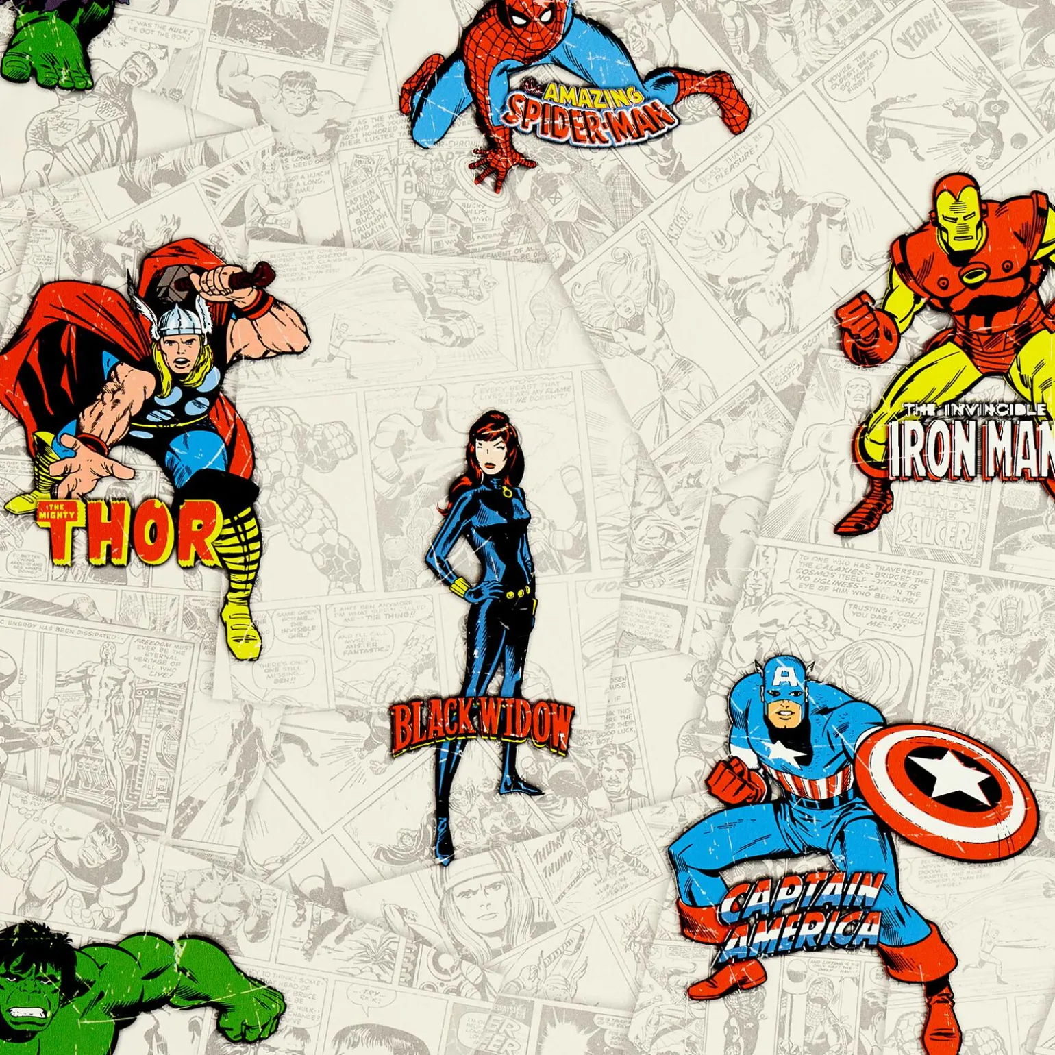 Papier peint MARVEL HEROES coloris multicolore - 4MURS
