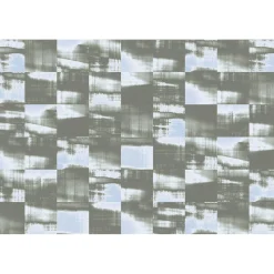 Papier peint panoramique XL PATCHY 400 x 270 cm bleu clair grisé