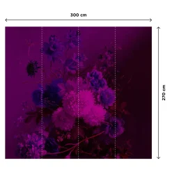 Papier peint panoramique XL GRAPPOLO 300 x 270 cm violet - 4MURS