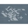 Papier peint panoramique XL JASPE 400 x 270 cm bleu jeans - 4MURS