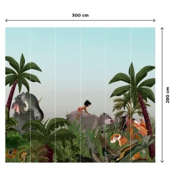 Papier peint panoramique XL LE LIVRE DE LA JUNGLE 300 x 280 cm - 4MURS