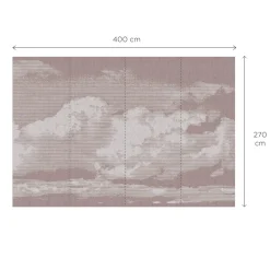 Papier peint panoramique XL NUBE 400 x 270 cm vieux rose - 4MURS