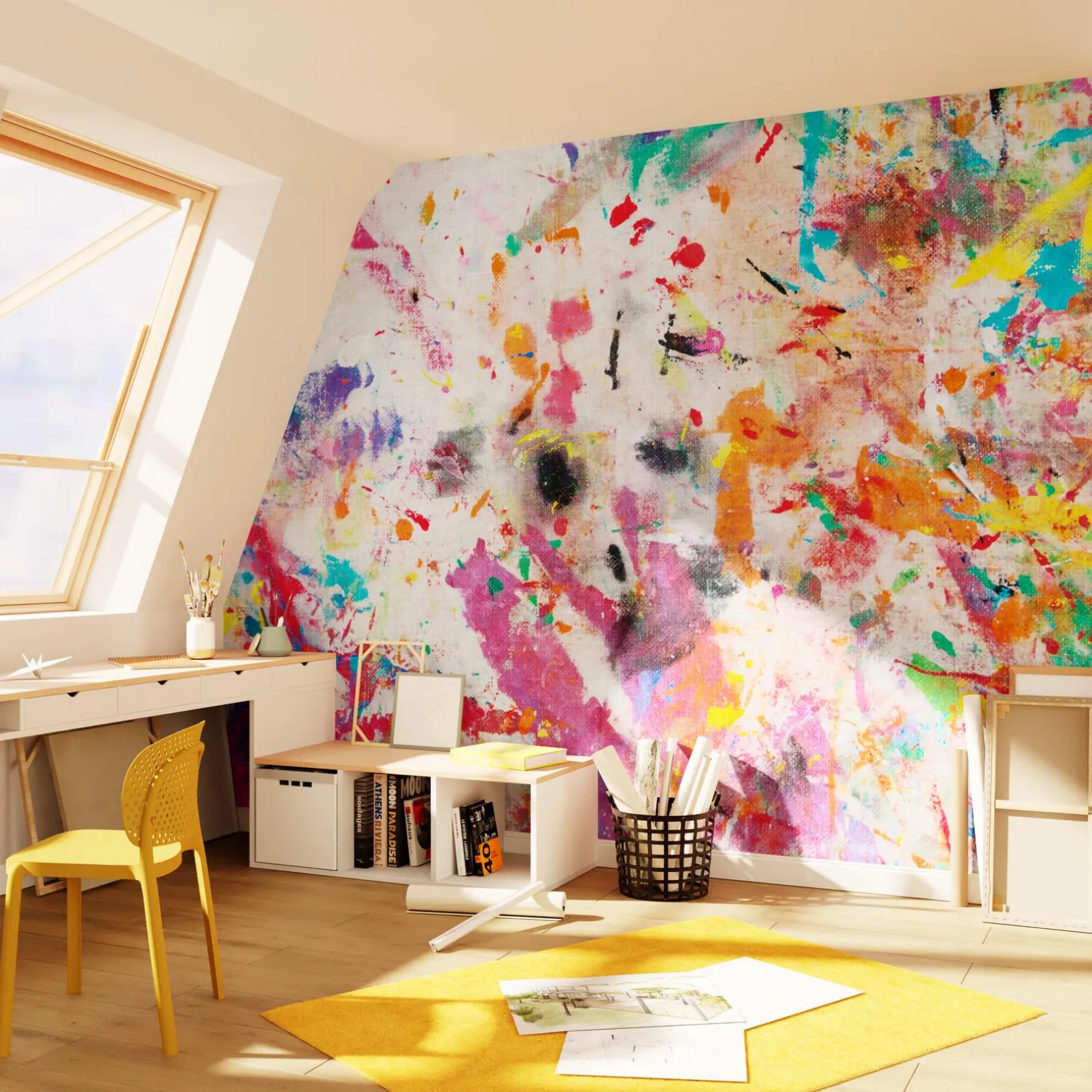 Papier peint panoramique XL PAINTSPLASH 371 x 280 cm - 4MURS