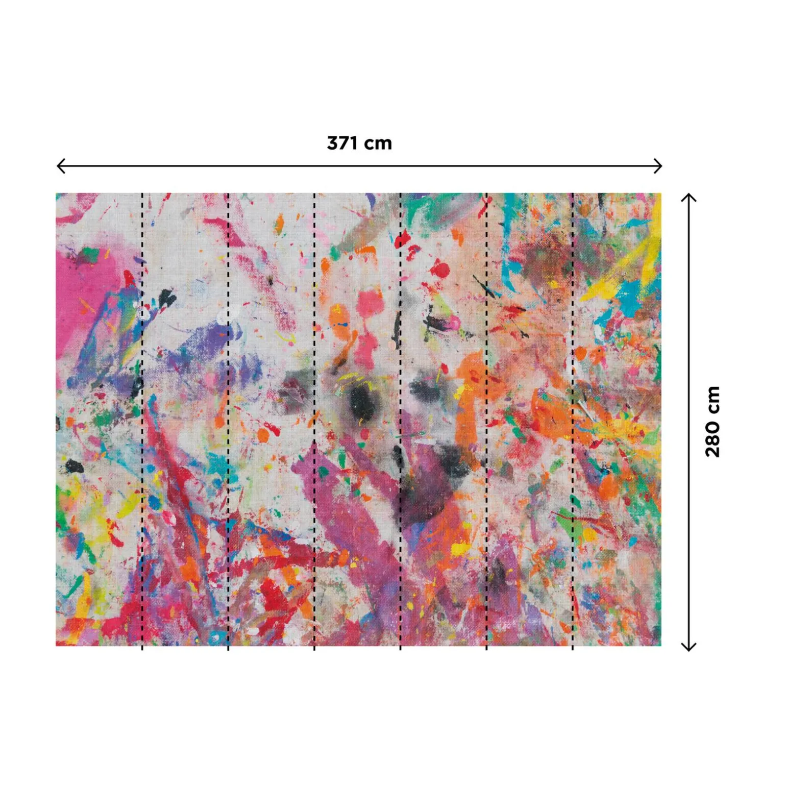 Papier peint panoramique XL PAINTSPLASH 371 x 280 cm - 4MURS
