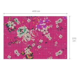 Papier peint panoramique XL FLAID 400 x 270 cm fuchsia - 4MURS