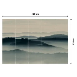 Papier peint panoramique XL DENALI 400 x 270 cm bleu dilué - 4MURS