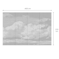 Papier peint panoramique XL NUBE 400 x 270 cm gris perle - 4MURS