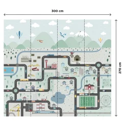 Papier peint panoramique XL LITTLE MOTORS XL 300 x 270 cm - 4MURS