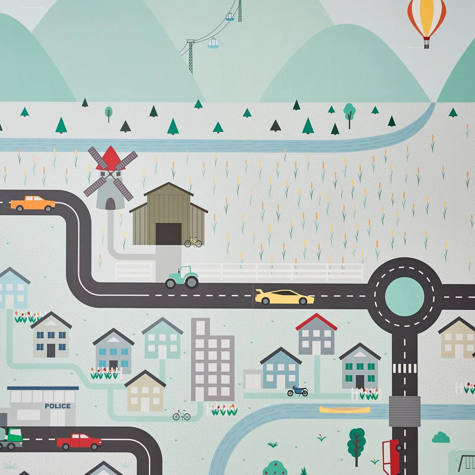 Papier peint panoramique XL LITTLE MOTORS XL 300 x 270 cm - 4MURS