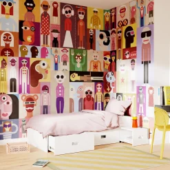 Papier peint panoramique XL PELMEL 400 x 270 cm multicolore - 4MURS
