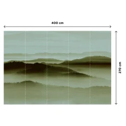Papier peint panoramique XL DENALI 400 x 270 cm vert olive - 4MURS