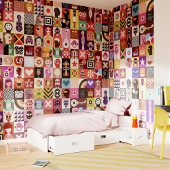 Papier peint panoramique XL PELMEL 400 x 270 cm multicolore - 4MURS