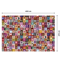 Papier peint panoramique XL PELMEL 400 x 270 cm multicolore - 4MURS