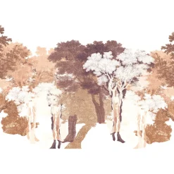 Papier peint panoramique XL MARAVELA 400 x 270 cm brun automnal