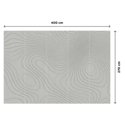 Papier peint panoramique XL ZENNA 400 x 270 cm gris béton - 4MURS