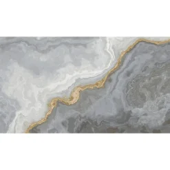 Papier peint panoramique XXL MARMOR 500 x 270 cm gris perle et mordoré