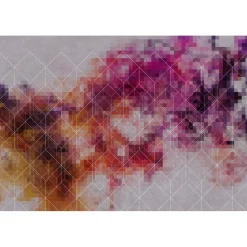 Papier peint panoramique XL PIXELCOLORS 400 x 270 cm rose fuchsia et orange sanguine