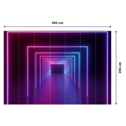 Papier peint panoramique XL NEON LIGHTS 350 x 255 cm - 4MURS