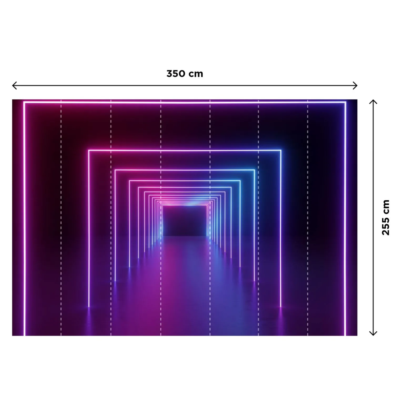 Papier peint panoramique XL NEON LIGHTS 350 x 255 cm - 4MURS