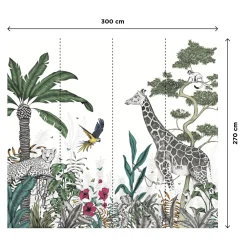 Papier peint panoramique XL DAY COLOR JUNGLE 300 x 270 cm - 4MURS