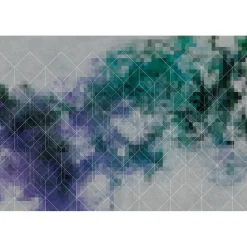 Papier peint panoramique XL PIXELCOLORS 400 x 270 cm bleu pétrole et vert émeraude