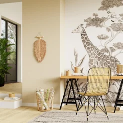Papier peint panoramique L BLACK JUNGLE GIRAFE 150 x 270 cm - 4MURS