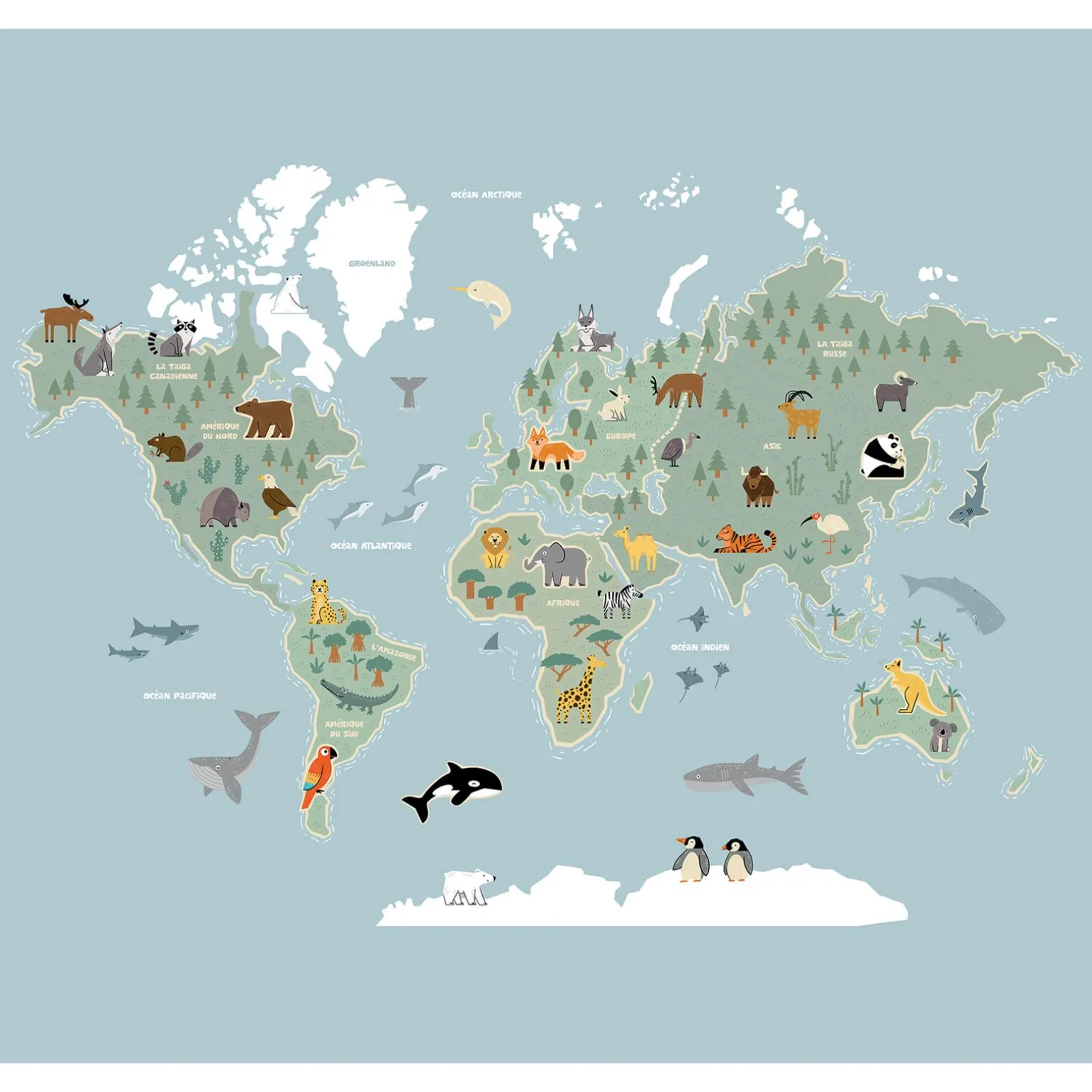 Papier peint panoramique XL AROUND THE WORLD XL 300 x 270 cm - 4MURS