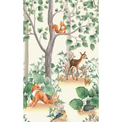 Papier peint panoramique L LITTLE FOREST 159 x 270 cm - 4MURS