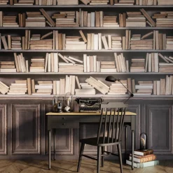 Papier peint panoramique L BOOKSHELF 159 x 280 cm - 4MURS