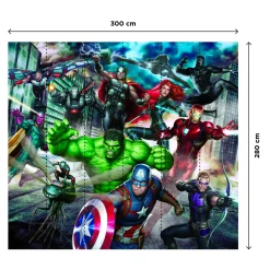 Papier peint panoramique XL MARVEL AVENGERS 300 x 280 cm - 4MURS