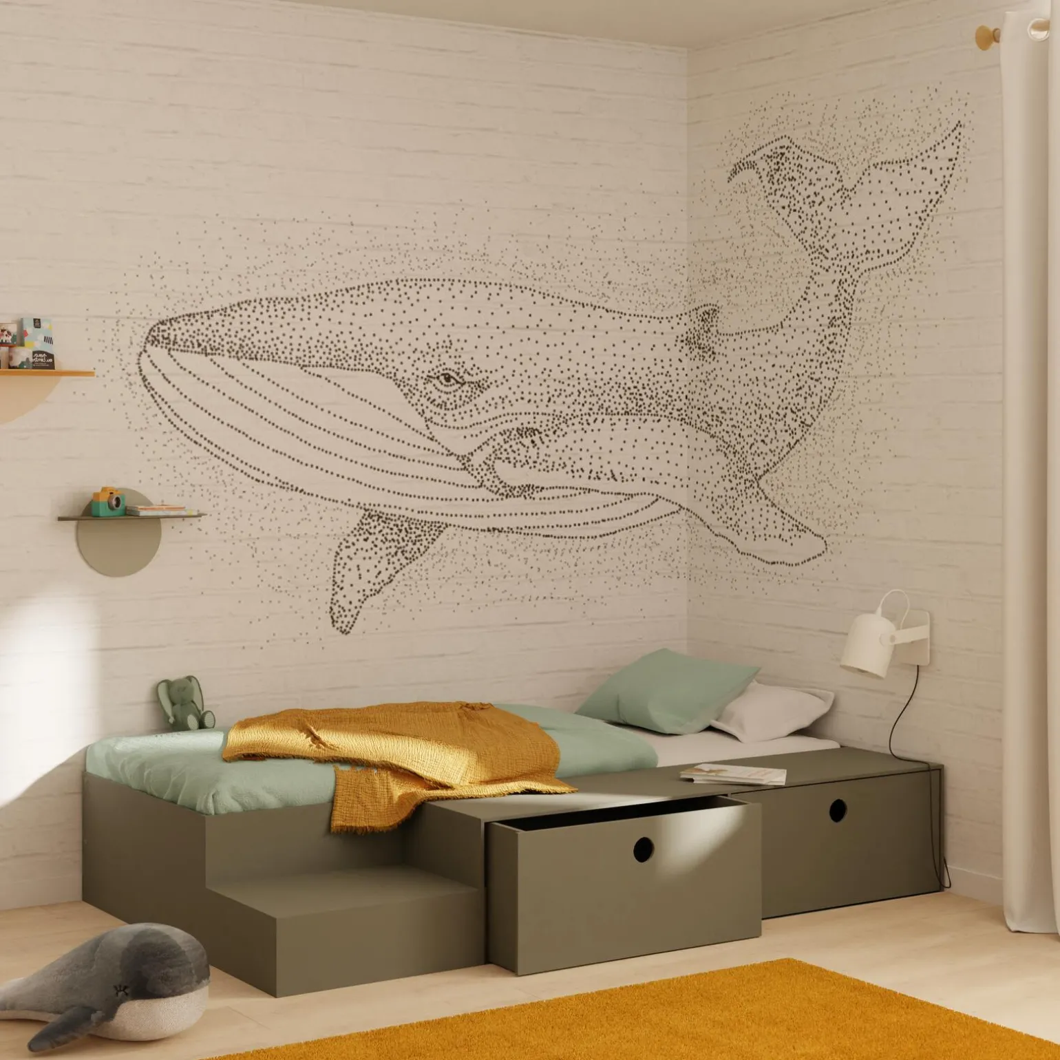 Papier peint panoramique XL WALLY 400 x 270 cm blanc - 4MURS