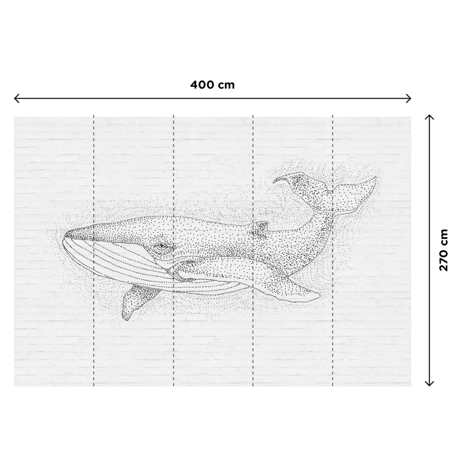 Papier peint panoramique XL WALLY 400 x 270 cm blanc - 4MURS