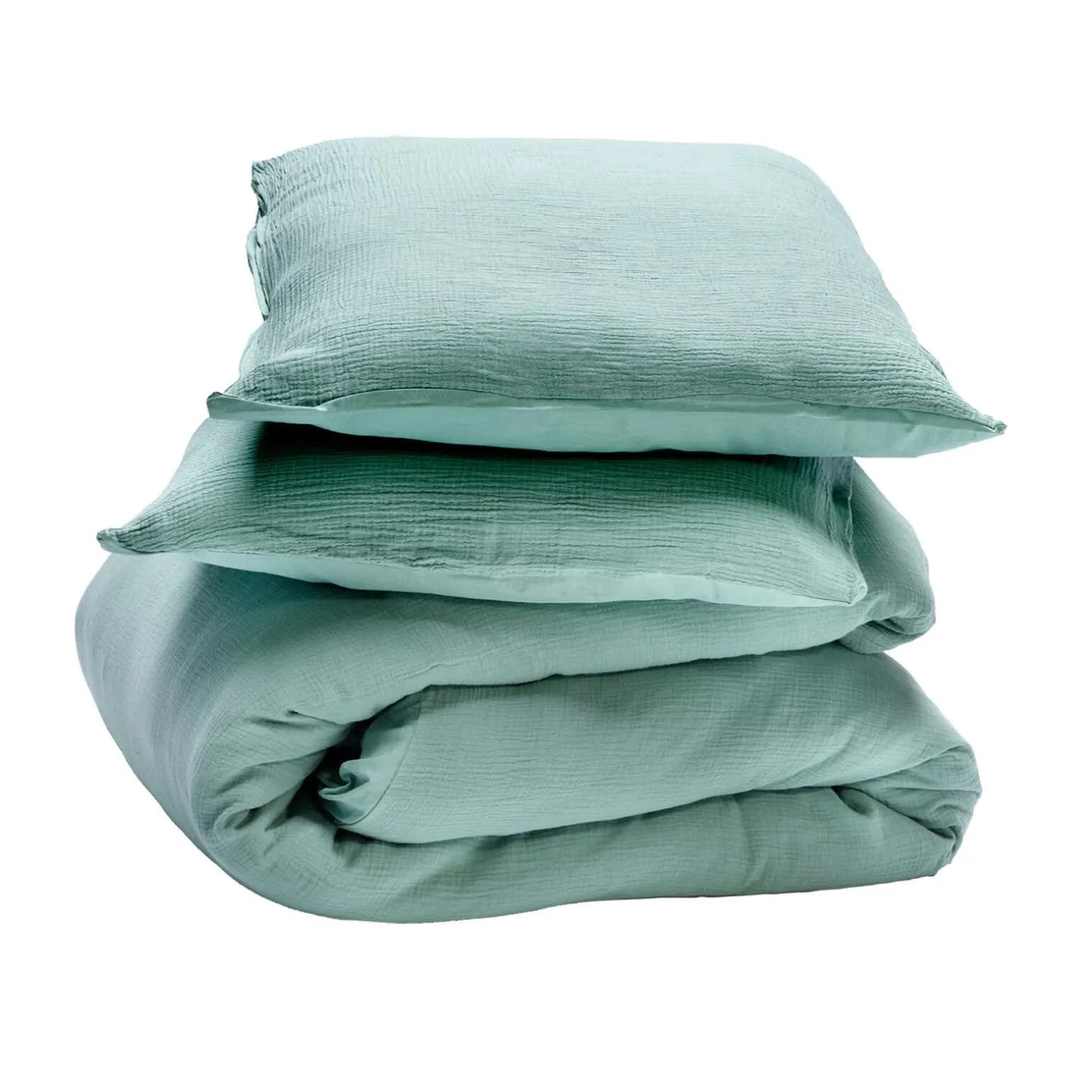 Parure de lit en gaze de coton ANOKIAS amande 240 x 220 cm - 4MURS
