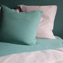 Parure de lit en gaze de coton ANOKIAS amande 240 x 220 cm - 4MURS