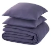 Parure de lit en gaze de coton ANOKIAS bleu marine 240 x 260 cm