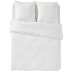 Parure de lit en gaze de coton ANOKIAS blanc 240 x 220 cm - 4MURS