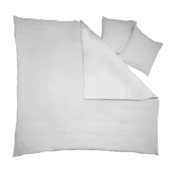 Parure de lit en gaze de coton ANOKIAS gris perle 240 x 260 cm - 4MURS