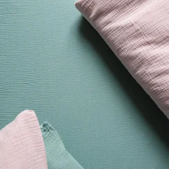 Parure de lit en gaze de coton ANOKIAS amande 140 x 200 cm - 4MURS