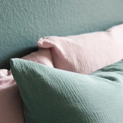 Parure de lit en gaze de coton ANOKIAS amande 140 x 200 cm - 4MURS