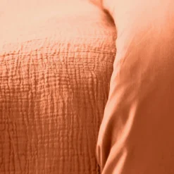 Parure de lit en gaze de coton ANOKIAS caramel 240 x 220 cm - 4MURS