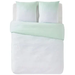 Parure de lit en percale de coton UMA bleu acqua 240 x 220 cm - 4MURS