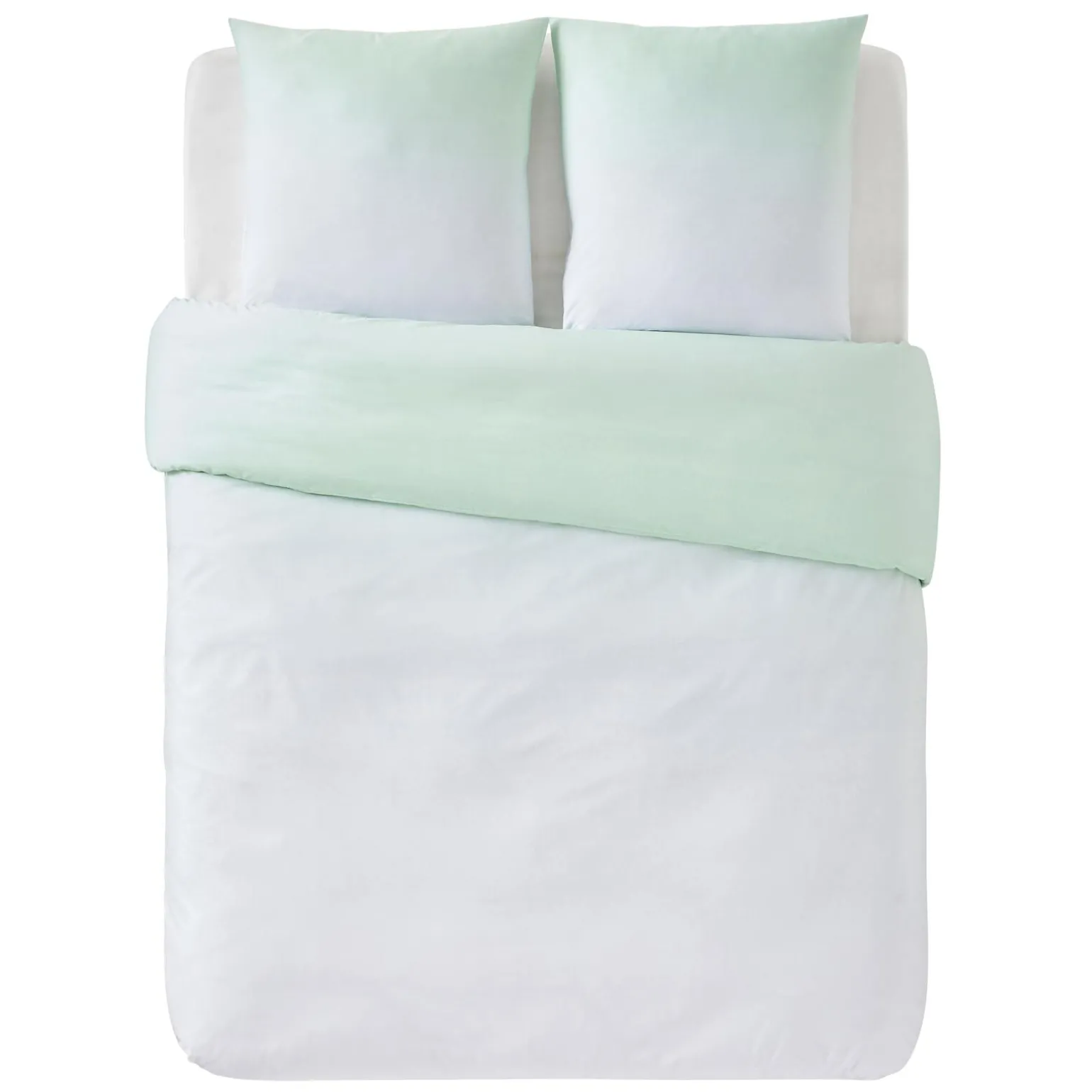 Parure de lit en percale de coton UMA bleu acqua 240 x 220 cm - 4MURS